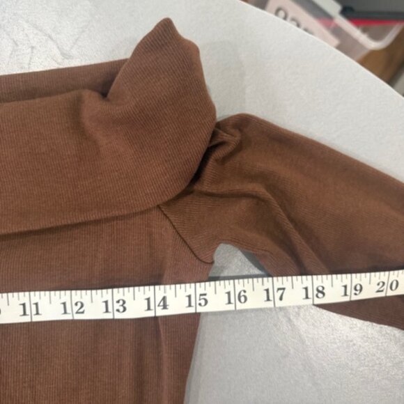 Chocolate Brown Off Shoulder Bubble Hem Mini Dress Size Large Y2K Coquette NWT - Picture 8 of 11